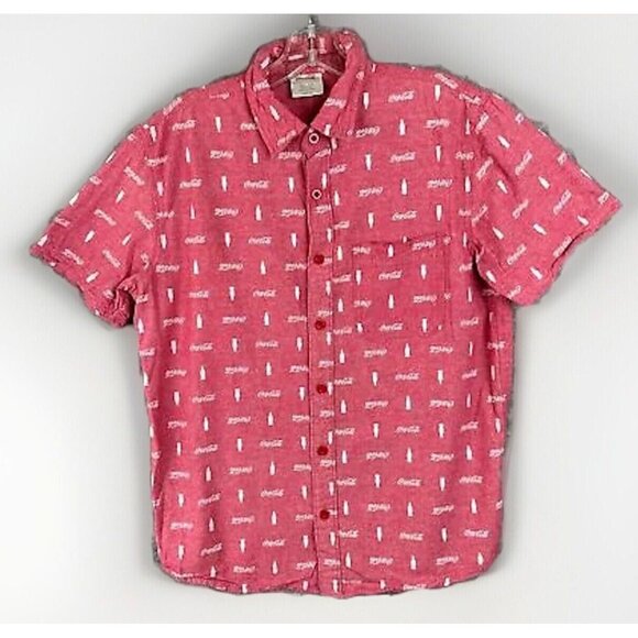 Coca-Cola Other - Vtg Coca-Cola Shirt Men S Iconic Classic Pattern Fit Button Up Short Sleeve